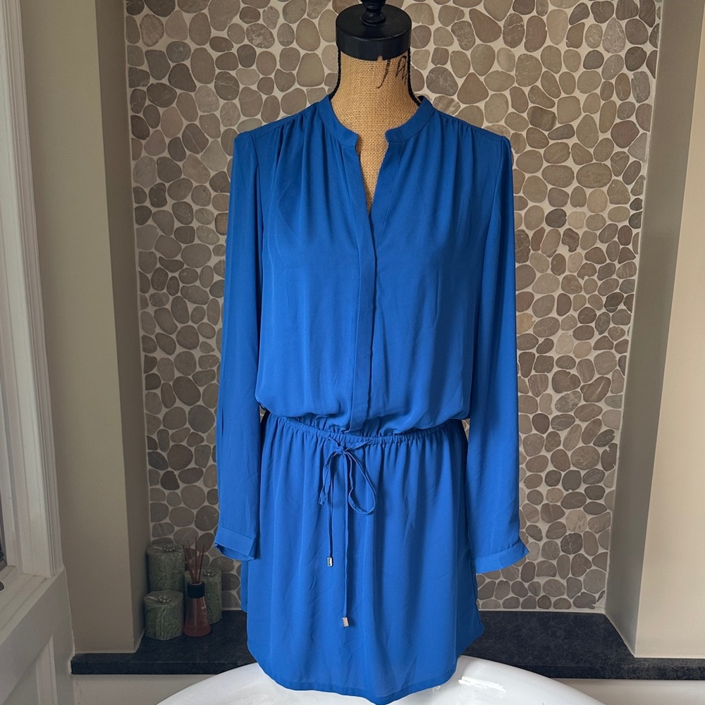 Fleur Bleue Blue Long Sleeve Dress